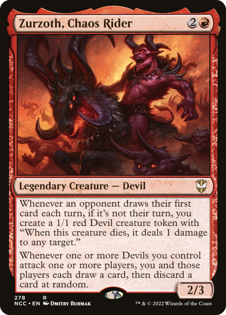 Zurzoth, Chaos Rider (NCC-278) - New Capenna Commander - Premium MTG Single from Wizards of the Coast - Just $0.24! Shop now at Game Crave Tournament Store