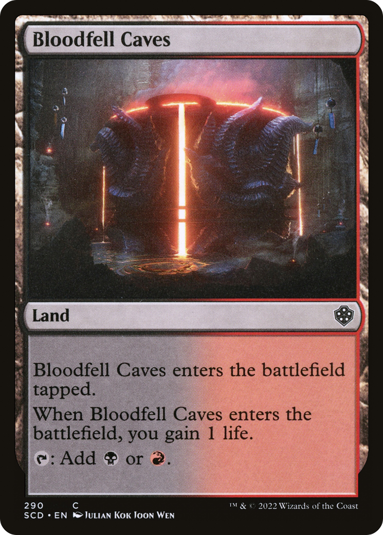 Bloodfell Caves (SCD-290) - Starter Commander Decks - Premium MTG Single from Wizards of the Coast - Just $0.08! Shop now at Game Crave Tournament Store