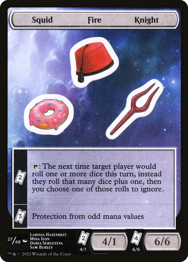 Squid Fire Knight (SUNF-027) - Unfinity Sticker Sheets - Premium MTG Single from Wizards of the Coast - Just $0.25! Shop now at Game Crave Tournament Store