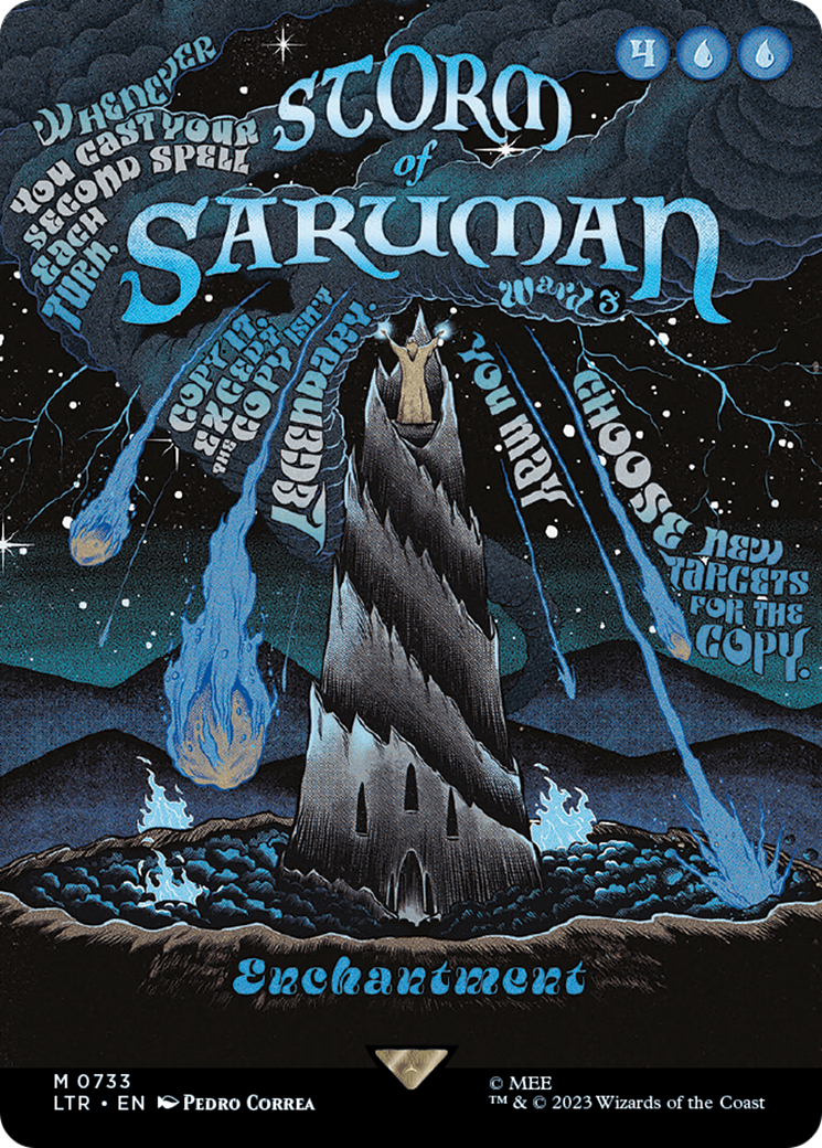 Storm of Saruman (LTR-733) - The Lord of the Rings: Tales of Middle-earth (Borderless) - Premium MTG Single from Wizards of the Coast - Just $7.33! Shop now at Game Crave Tournament Store