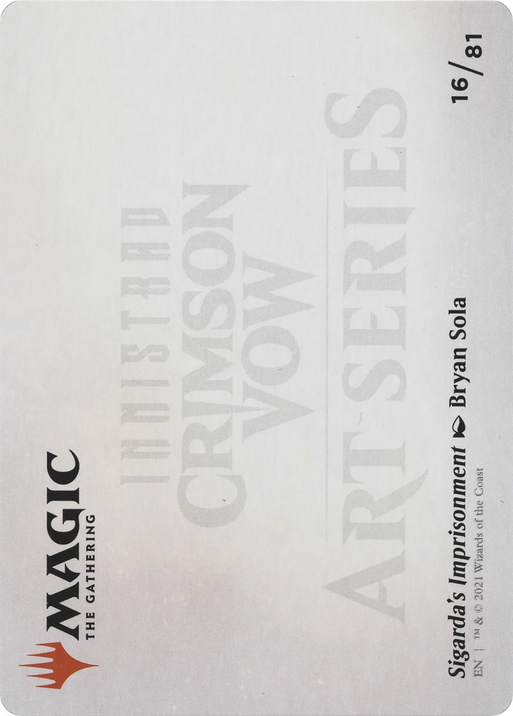 Sigarda's Imprisonment // Sigarda's Imprisonment (AVOW-016) - Crimson Vow Art Series (Borderless) - Premium MTG Single from Wizards of the Coast - Just $0! Shop now at Game Crave Tournament Store
