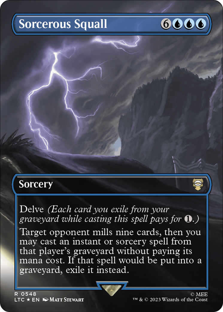 Sorcerous Squall (LTC-548) - Tales of Middle-earth Commander (Borderless) Foil - Premium MTG Single from Wizards of the Coast - Just $0.91! Shop now at Game Crave Tournament Store