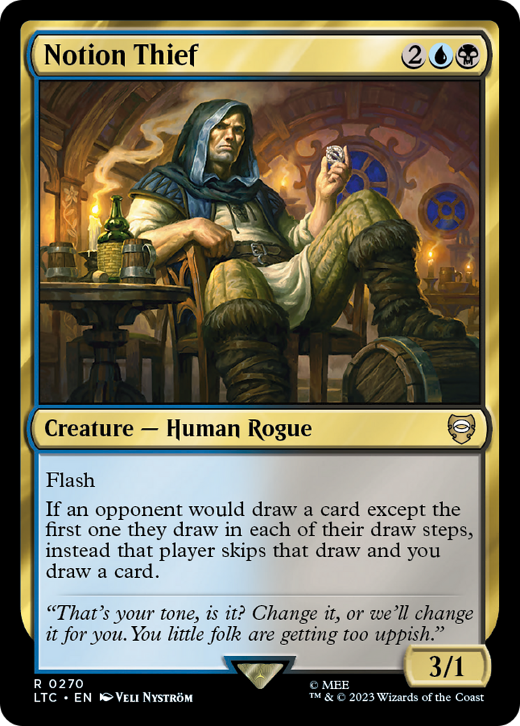 Notion Thief (LTC-270) - Tales of Middle-earth Commander - Premium MTG Single from Wizards of the Coast - Just $0.15! Shop now at Game Crave Tournament Store