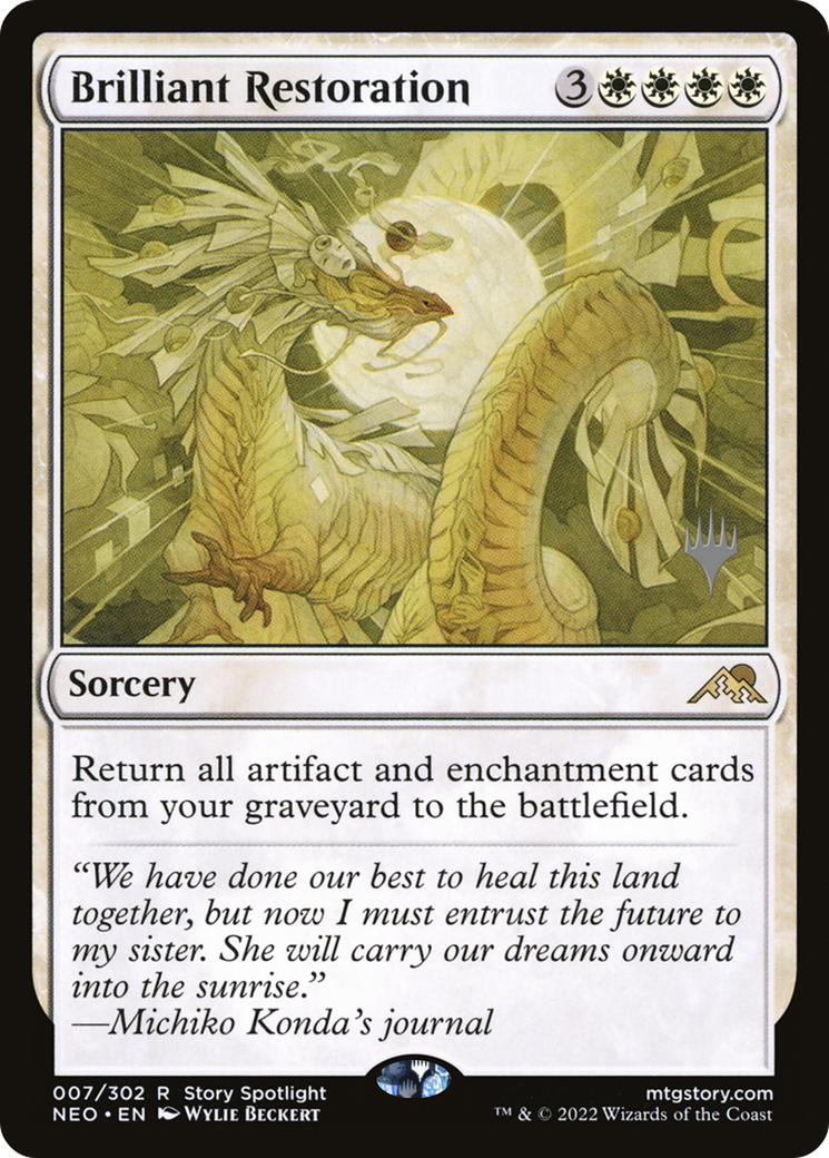 Brilliant Restoration (PNEO-07P) - Kamigawa: Neon Dynasty Promos - Premium MTG Single from Wizards of the Coast - Just $0.33! Shop now at Game Crave Tournament Store