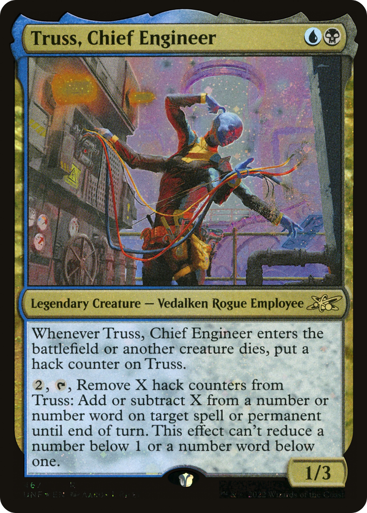 Truss, Chief Engineer (UNF-467) - Unfinity Foil - Premium MTG Single from Wizards of the Coast - Just $0.25! Shop now at Game Crave Tournament Store