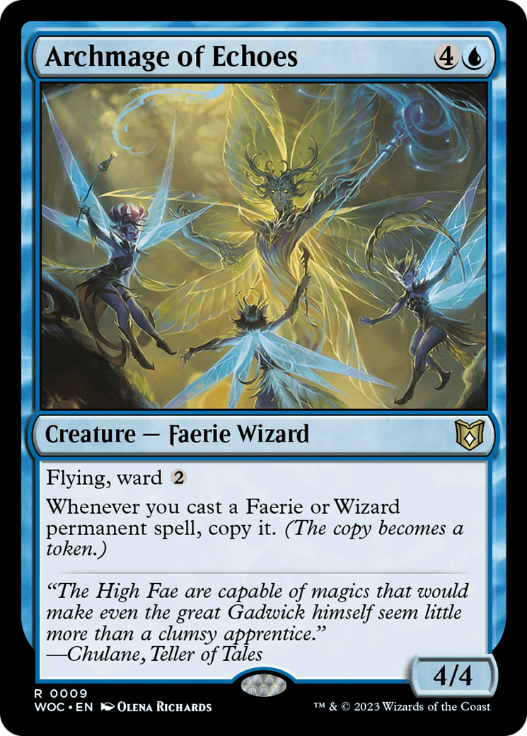 Archmage of Echoes (WOC-009) - Wilds of Eldraine Commander - Premium MTG Single from Wizards of the Coast - Just $3.46! Shop now at Game Crave Tournament Store