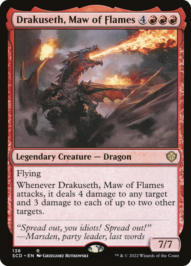 Drakuseth, Maw of Flames (SCD-138) - Starter Commander Decks - Premium MTG Single from Wizards of the Coast - Just $0.38! Shop now at Game Crave Tournament Store