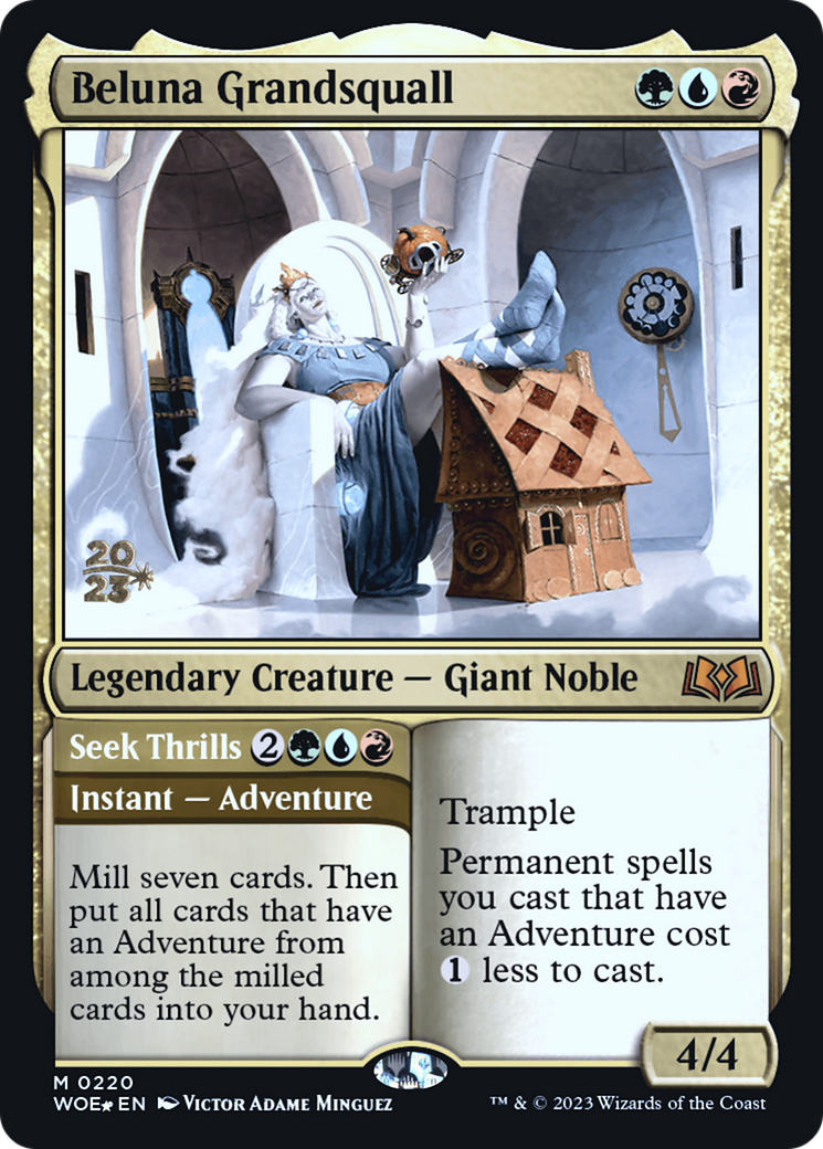Beluna Grandsquall // Seek Thrills (PWOE-220S) - Wilds of Eldraine Promos Foil - Premium MTG Single from Wizards of the Coast - Just $0.25! Shop now at Game Crave Tournament Store