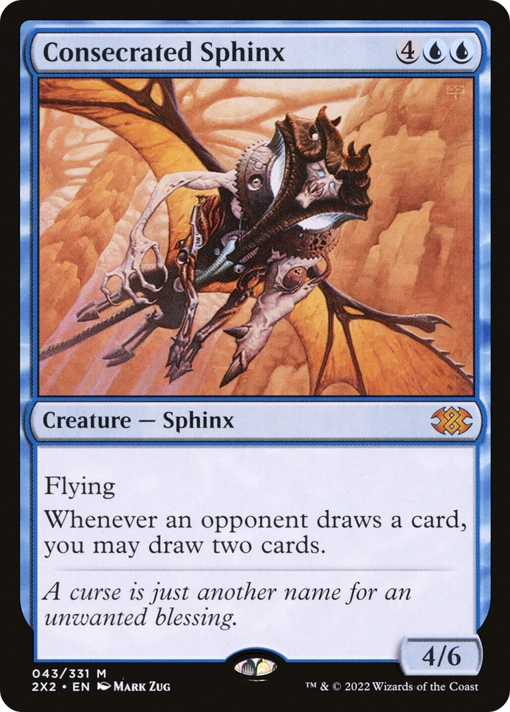 Consecrated Sphinx (2X2-043) - Double Masters 2022 - Premium MTG Single from Wizards of the Coast - Just $9.69! Shop now at Game Crave Tournament Store