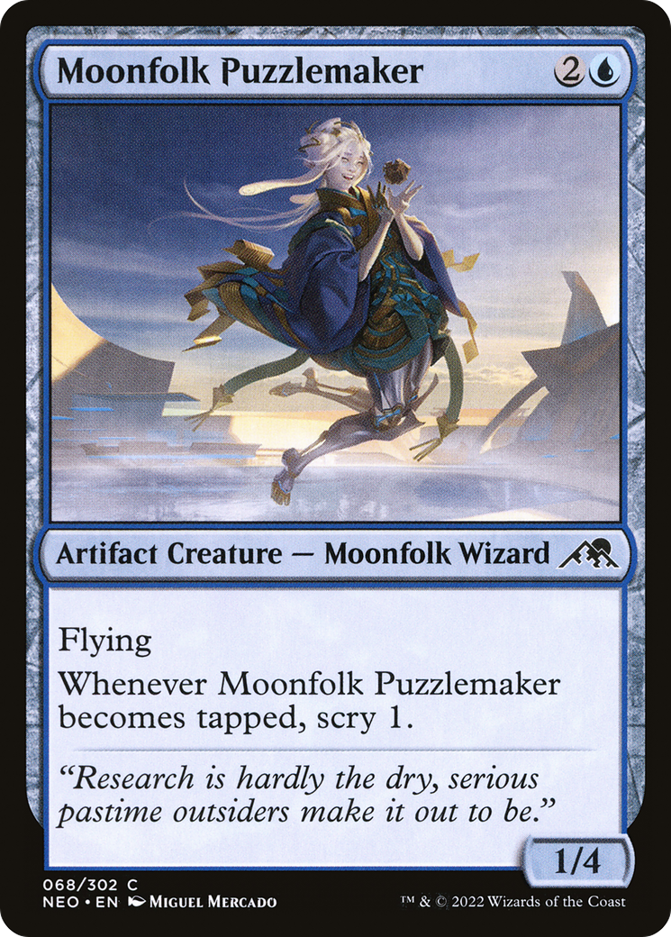 Moonfolk Puzzlemaker (NEO-068) - Kamigawa: Neon Dynasty - Premium MTG Single from Wizards of the Coast - Just $0.08! Shop now at Game Crave Tournament Store