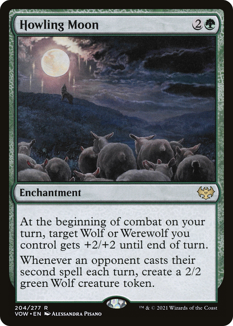 Howling Moon (VOW-204) - Innistrad: Crimson Vow Foil - Premium MTG Single from Wizards of the Coast - Just $0.32! Shop now at Game Crave Tournament Store