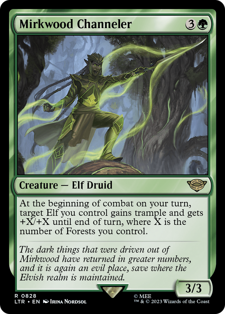 Mirkwood Channeler (LTR-828) - The Lord of the Rings: Tales of Middle-earth Foil - Premium MTG Single from Wizards of the Coast - Just $0.21! Shop now at Game Crave Tournament Store