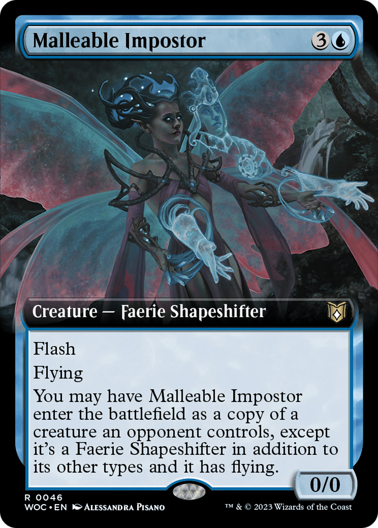 Malleable Impostor (WOC-046) - Wilds of Eldraine Commander: (Extended Art) - Premium MTG Single from Wizards of the Coast - Just $2.28! Shop now at Game Crave Tournament Store