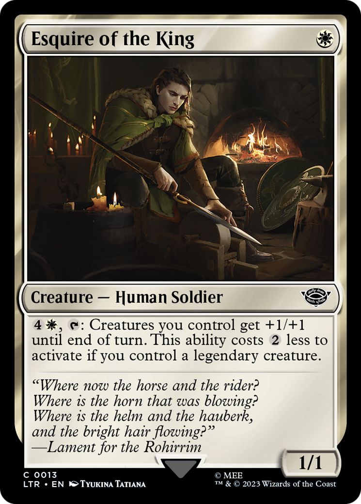 Esquire of the King (LTR-013) - The Lord of the Rings: Tales of Middle-earth Foil - Premium MTG Single from Wizards of the Coast - Just $0.08! Shop now at Game Crave Tournament Store