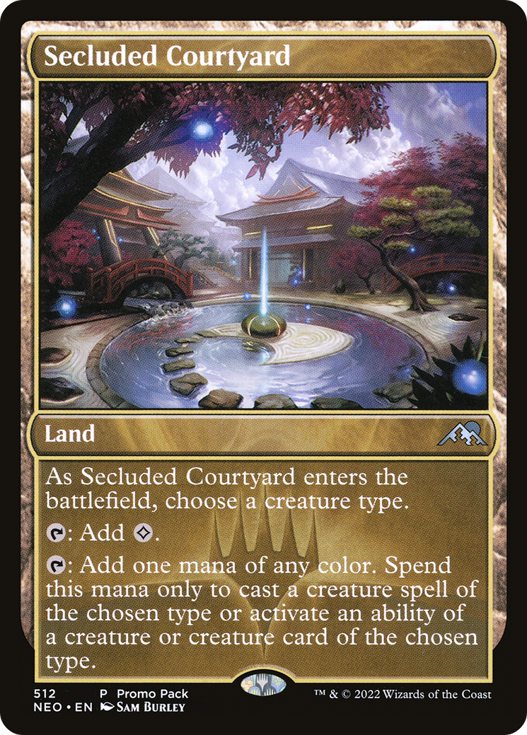 Secluded Courtyard (NEO-512) - Kamigawa: Neon Dynasty Foil - Premium MTG Single from Wizards of the Coast - Just $3.18! Shop now at Game Crave Tournament Store