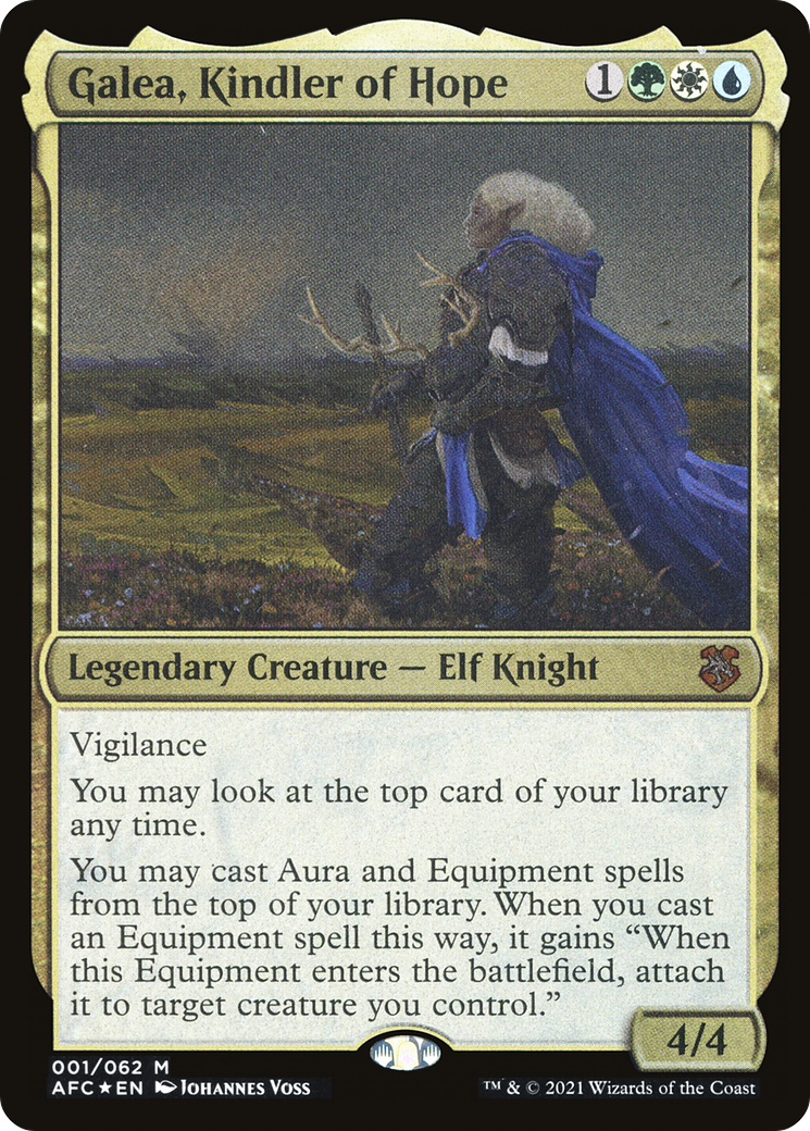 Galea, Kindler of Hope (OAFC-001) - Forgotten Realms Commander Display Commanders Etched Foil - Premium MTG Single from Wizards of the Coast - Just $0.25! Shop now at Game Crave Tournament Store