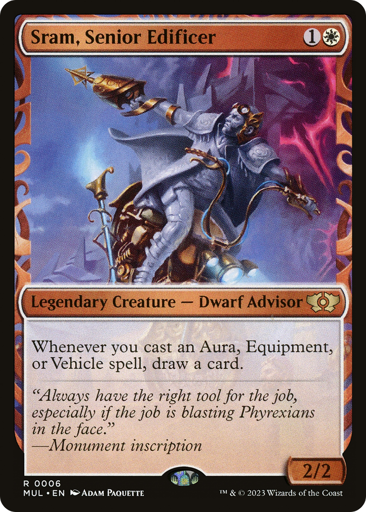 Sram, Senior Edificer (MUL-006) - Multiverse Legends: (Showcase) - Premium MTG Single from Wizards of the Coast - Just $0.28! Shop now at Game Crave Tournament Store