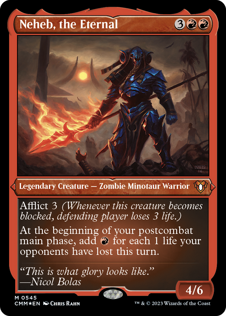 Neheb, the Eternal (CMM-545) - Commander Masters Etched Foil - Premium MTG Single from Wizards of the Coast - Just $1.44! Shop now at Game Crave Tournament Store