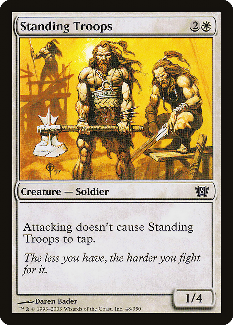 Standing Troops (8ED-48★) - Eighth Edition Foil - Premium MTG Single from Wizards of the Coast - Just $0.08! Shop now at Game Crave Tournament Store
