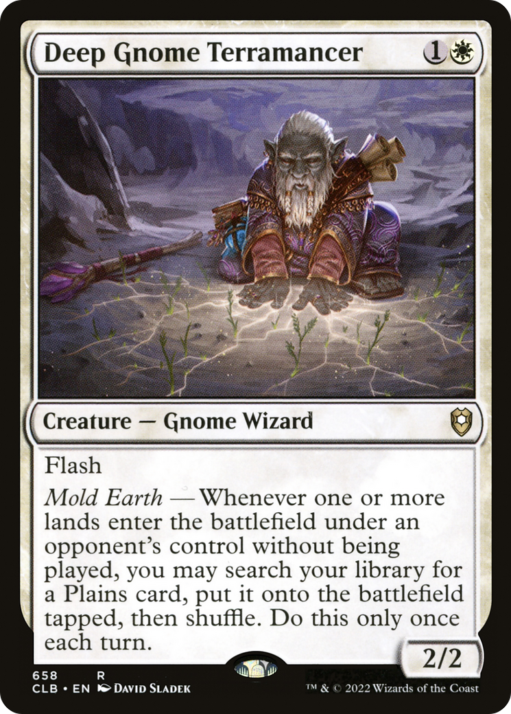 Deep Gnome Terramancer (CLB-658) - Commander Legends: Battle for Baldur's Gate - Premium MTG Single from Wizards of the Coast - Just $4.72! Shop now at Game Crave Tournament Store