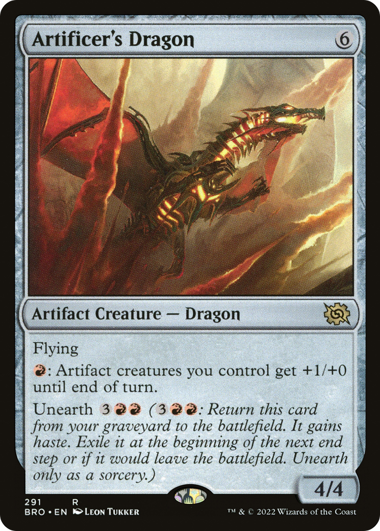 Artificer's Dragon (BRO-291) - The Brothers' War - Premium MTG Single from Wizards of the Coast - Just $0.08! Shop now at Game Crave Tournament Store