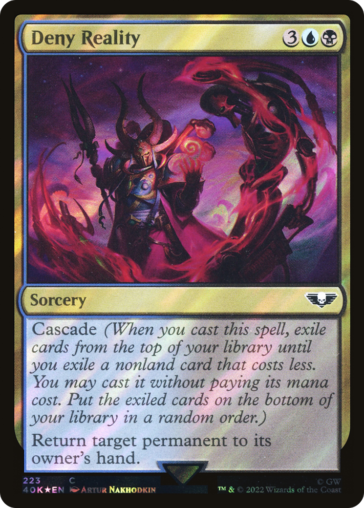 Deny Reality (40K-223★) - Warhammer 40,000 Commander Foil - Premium MTG Single from Wizards of the Coast - Just $0.08! Shop now at Game Crave Tournament Store