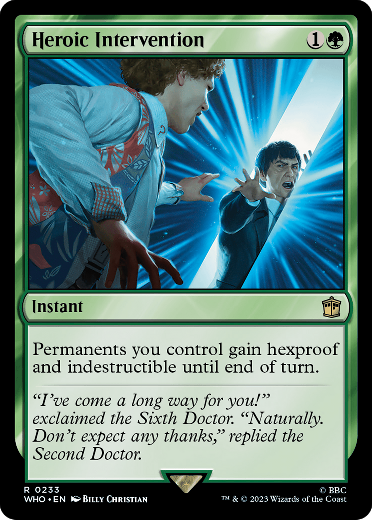 Heroic Intervention (WHO-233) - Doctor Who - Premium MTG Single from Wizards of the Coast - Just $8.61! Shop now at Game Crave Tournament Store