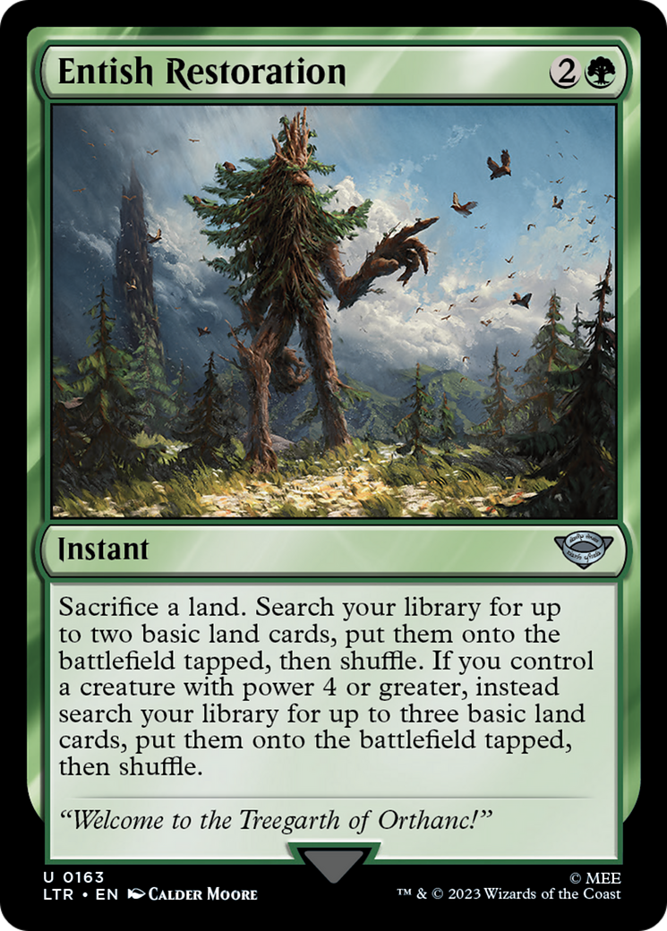 Entish Restoration (LTR-163) - The Lord of the Rings: Tales of Middle-earth - Premium MTG Single from Wizards of the Coast - Just $0.37! Shop now at Game Crave Tournament Store