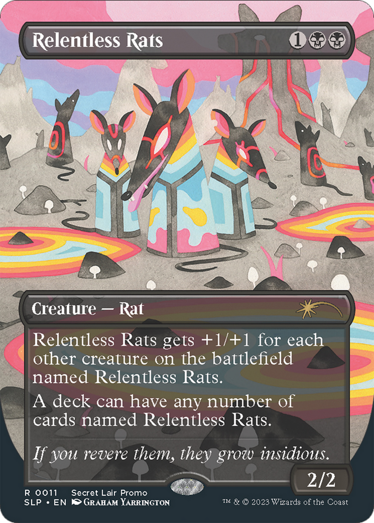 Relentless Rats (SLP-011) - Secret Lair Showdown Foil - Premium MTG Single from Wizards of the Coast - Just $3.81! Shop now at Game Crave Tournament Store