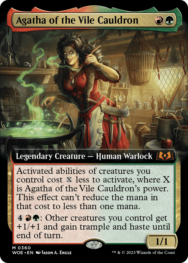 Agatha of the Vile Cauldron (WOE-360) - Wilds of Eldraine: (Extended Art) - Premium MTG Single from Wizards of the Coast - Just $3.01! Shop now at Game Crave Tournament Store