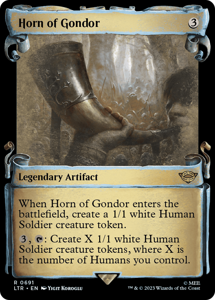 Horn of Gondor (LTR-691) - The Lord of the Rings: Tales of Middle-earth: (Showcase) Foil - Premium MTG Single from Wizards of the Coast - Just $1.55! Shop now at Game Crave Tournament Store