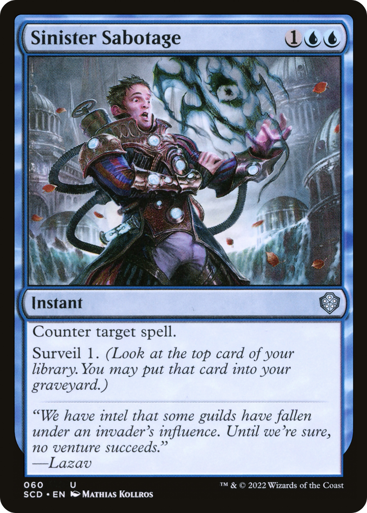 Sinister Sabotage (SCD-060) - Starter Commander Decks - Premium MTG Single from Wizards of the Coast - Just $0.25! Shop now at Game Crave Tournament Store