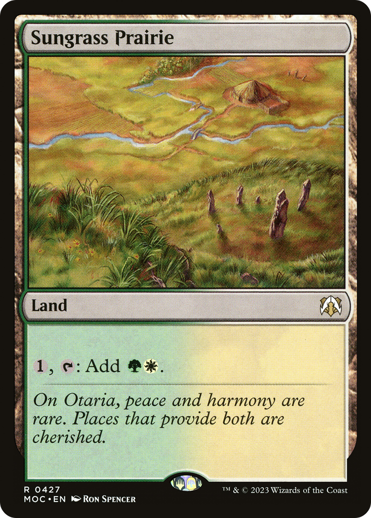 Sungrass Prairie (MOC-427) - March of the Machine Commander - Premium MTG Single from Wizards of the Coast - Just $0.08! Shop now at Game Crave Tournament Store