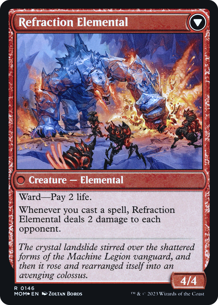 Invasion of Karsus // Refraction Elemental (PMOM-146S) - March of the Machine Promos Foil - Premium MTG Single from Wizards of the Coast - Just $0.25! Shop now at Game Crave Tournament Store