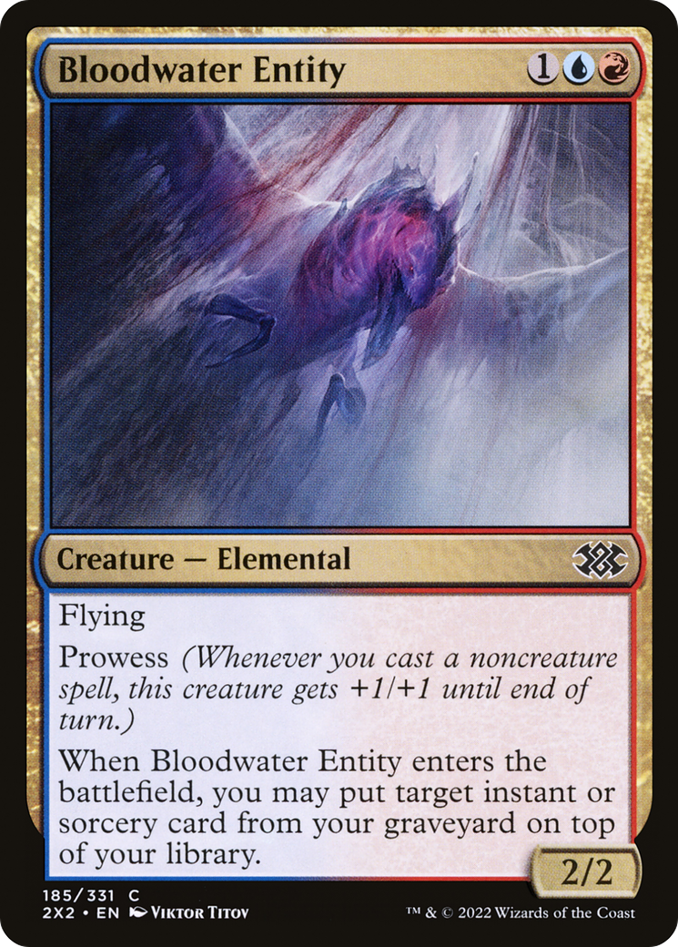 Bloodwater Entity (2X2-185) - Double Masters 2022 - Premium MTG Single from Wizards of the Coast - Just $0.25! Shop now at Game Crave Tournament Store