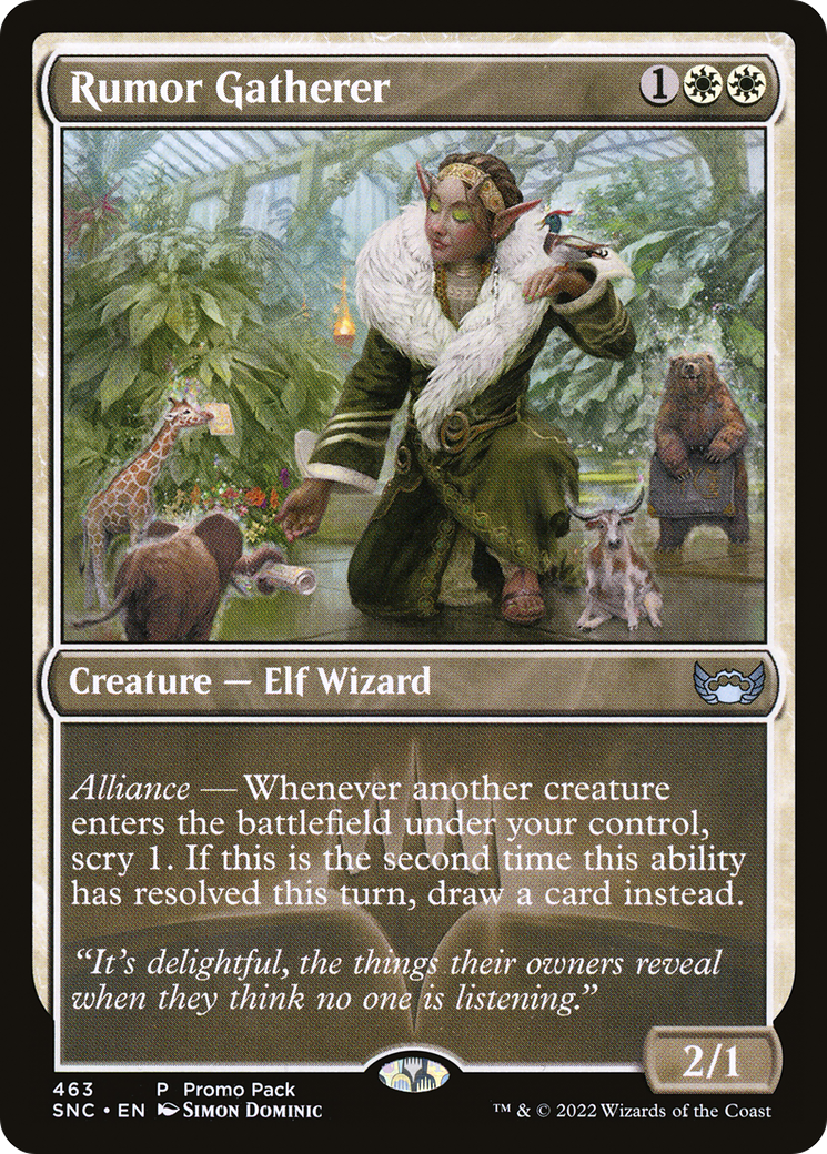 Rumor Gatherer (SNC-463) - Streets of New Capenna - Premium MTG Single from Wizards of the Coast - Just $0.12! Shop now at Game Crave Tournament Store
