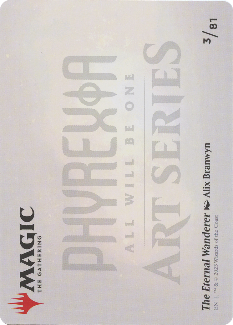 The Eternal Wanderer // The Eternal Wanderer (AONE-003) - Phyrexia: All Will Be One Art Series (Borderless) - Premium MTG Single from Wizards of the Coast - Just $0! Shop now at Game Crave Tournament Store