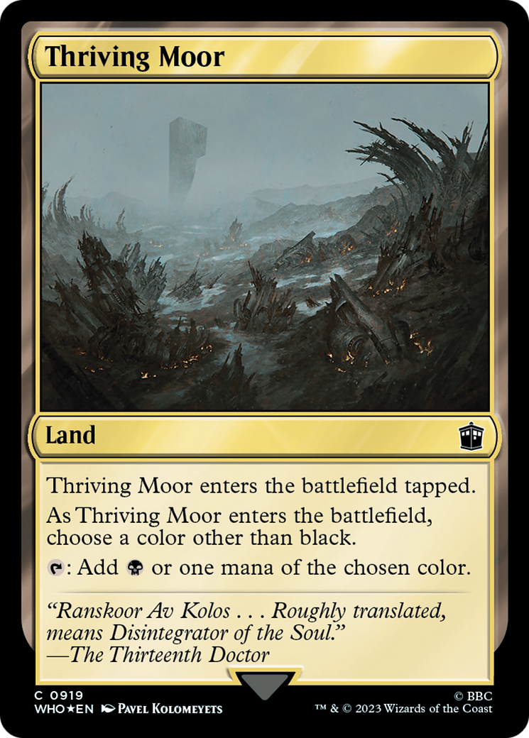 Thriving Moor (WHO-919) - Doctor Who Foil - Premium MTG Single from Wizards of the Coast - Just $0.62! Shop now at Game Crave Tournament Store
