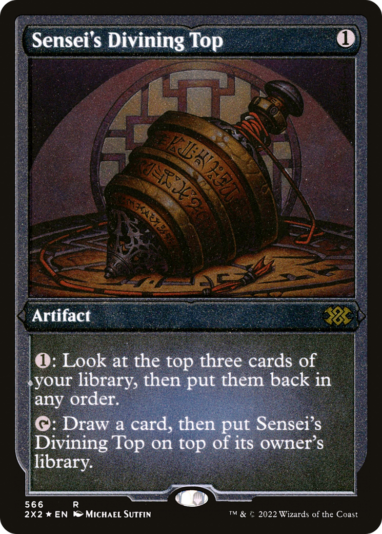 Sensei's Divining Top (2X2-566) - Double Masters 2022 Etched Foil - Premium MTG Single from Wizards of the Coast - Just $11.61! Shop now at Game Crave Tournament Store