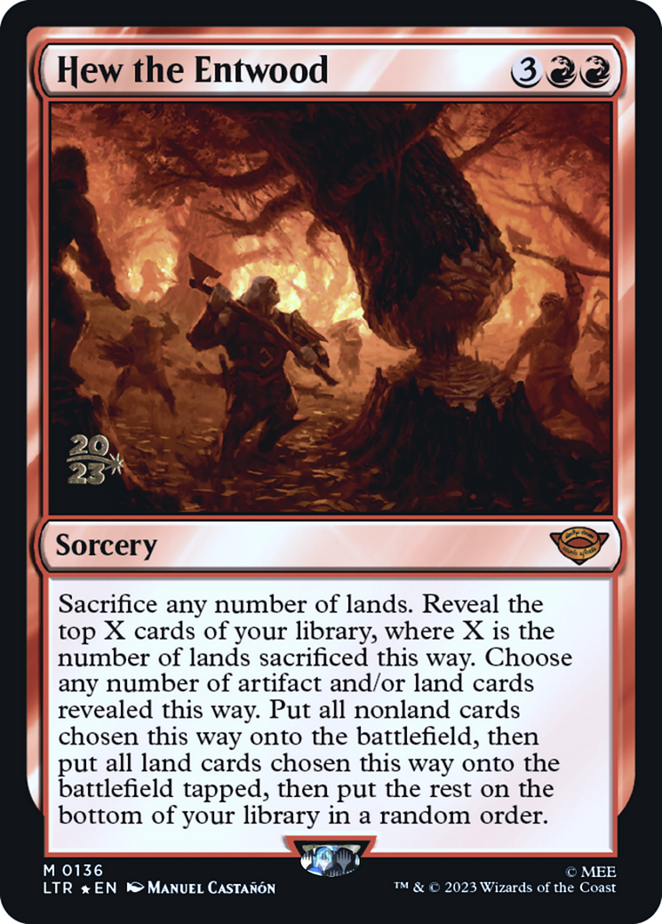 Hew the Entwood (PLTR-136S) - Tales of Middle-earth Promos Foil - Premium MTG Single from Wizards of the Coast - Just $0.67! Shop now at Game Crave Tournament Store