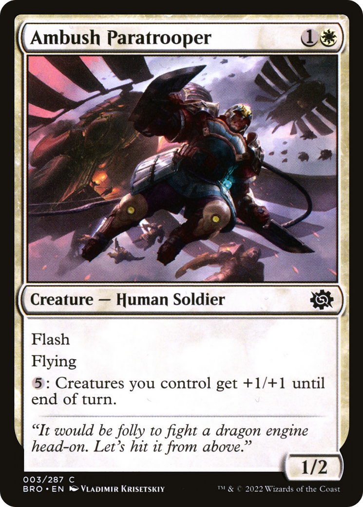 Ambush Paratrooper (BRO-003) - The Brothers' War - Premium MTG Single from Wizards of the Coast - Just $0.25! Shop now at Game Crave Tournament Store