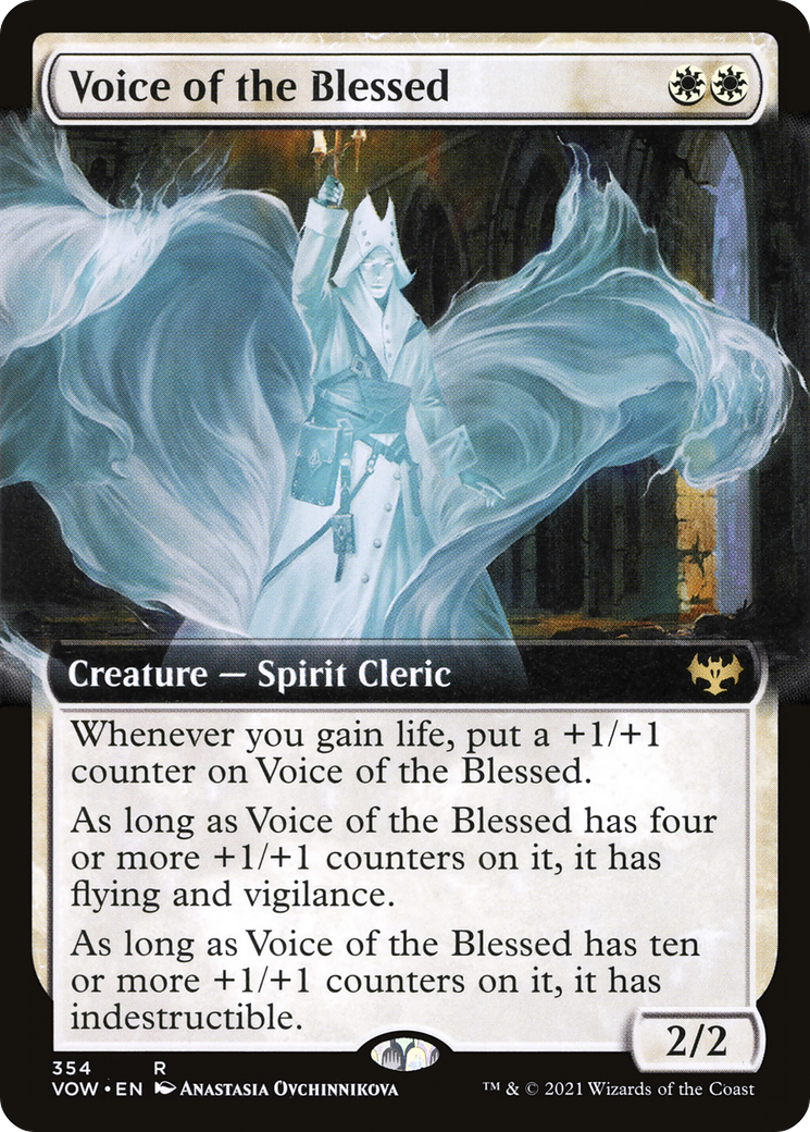 Voice of the Blessed (VOW-354) - Innistrad: Crimson Vow: (Extended Art) Foil - Premium MTG Single from Wizards of the Coast - Just $0.73! Shop now at Game Crave Tournament Store