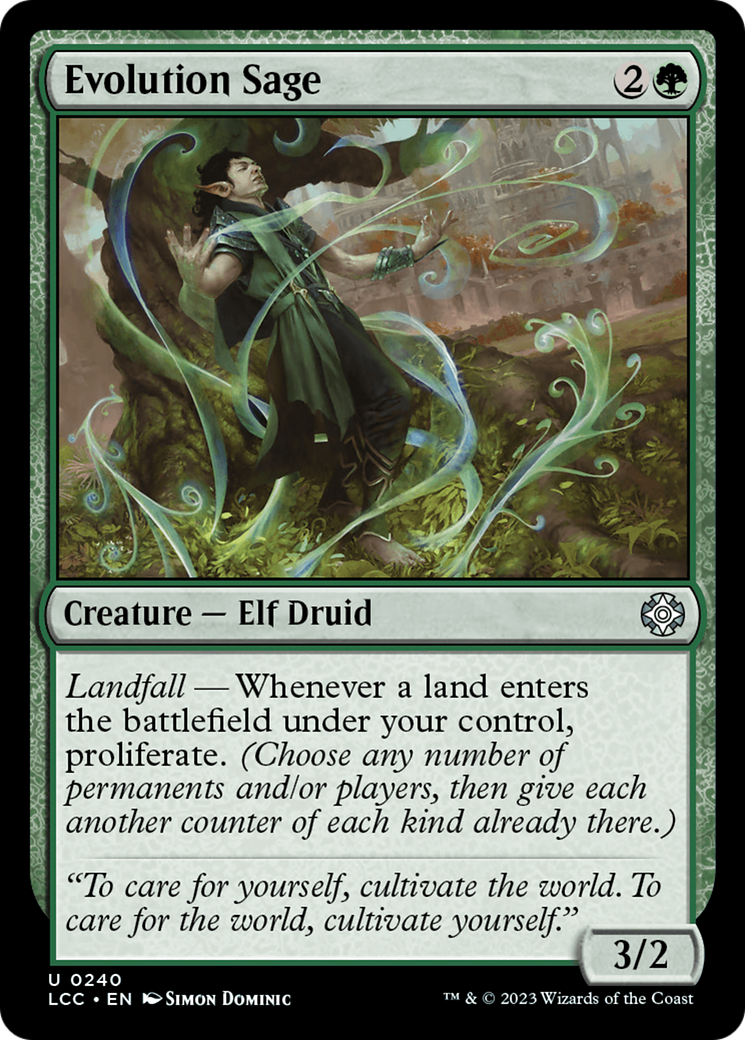 Evolution Sage (LCC-240) - The Lost Caverns of Ixalan Commander - Premium MTG Single from Wizards of the Coast - Just $0.60! Shop now at Game Crave Tournament Store