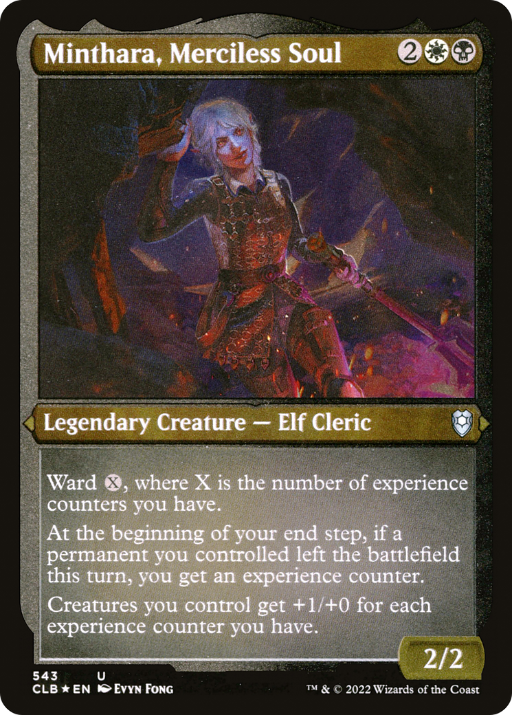 Minthara, Merciless Soul (CLB-543) - Commander Legends: Battle for Baldur's Gate Etched Foil - Premium MTG Single from Wizards of the Coast - Just $0.10! Shop now at Game Crave Tournament Store