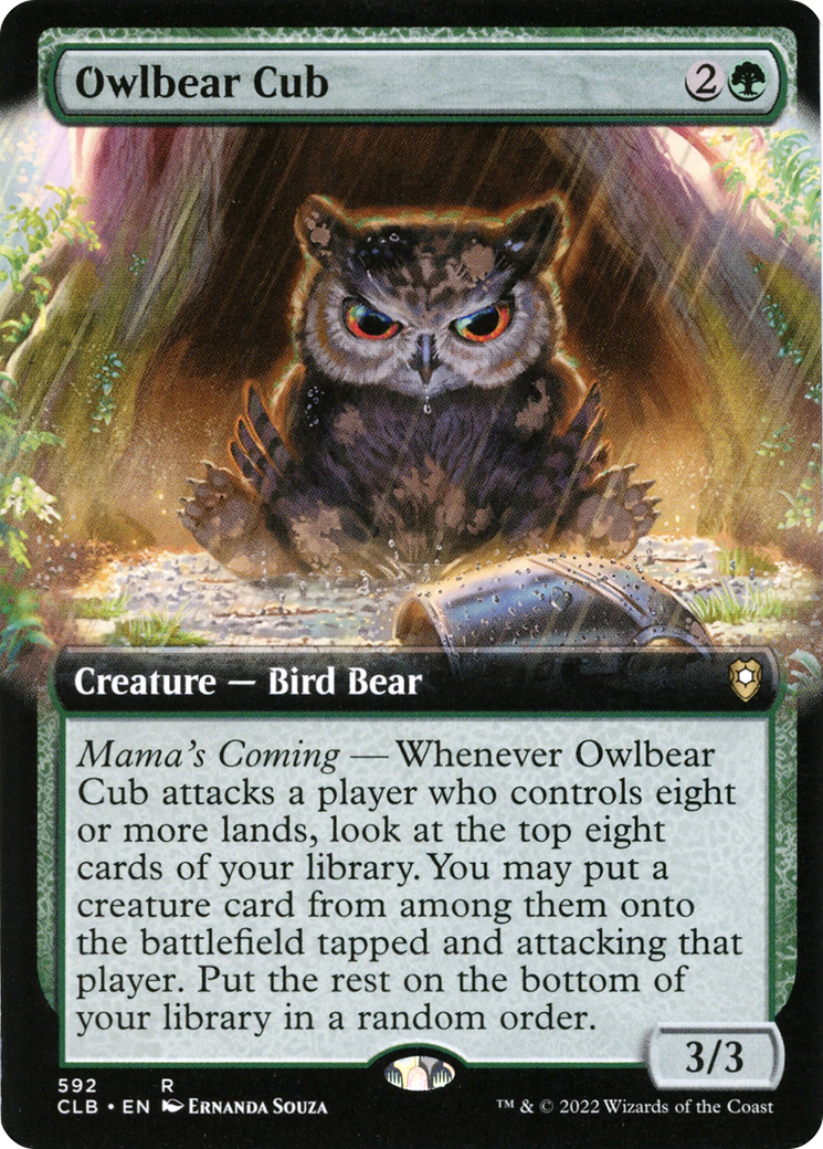 Owlbear Cub (CLB-592) - Commander Legends: Battle for Baldur's Gate: (Extended Art) - Premium MTG Single from Wizards of the Coast - Just $0.12! Shop now at Game Crave Tournament Store