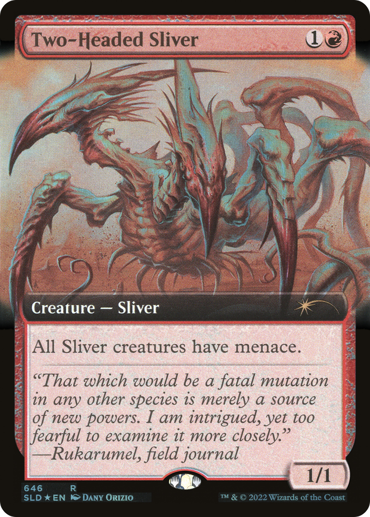 Two-Headed Sliver (SLD-646) - Secret Lair Drop: (Extended Art) Foil - Premium MTG Single from Wizards of the Coast - Just $0.40! Shop now at Game Crave Tournament Store