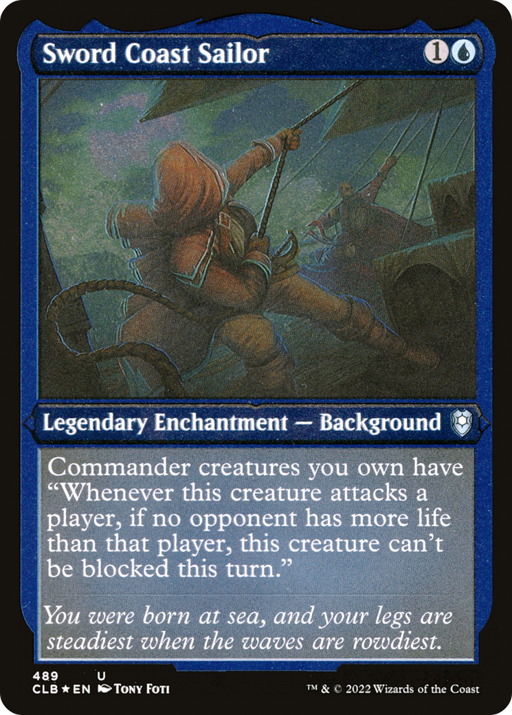 Sword Coast Sailor (CLB-489) - Commander Legends: Battle for Baldur's Gate Etched Foil - Premium MTG Single from Wizards of the Coast - Just $0.08! Shop now at Game Crave Tournament Store