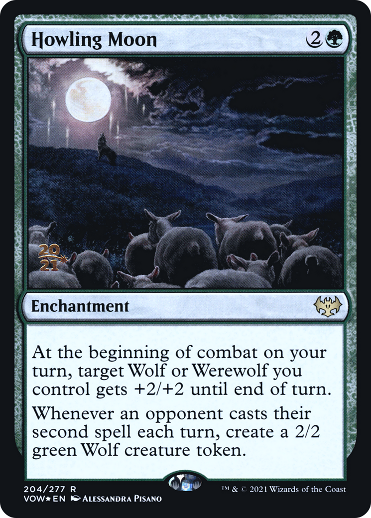 Howling Moon (PVOW-204S) - Innistrad: Crimson Vow Promos Foil - Premium MTG Single from Wizards of the Coast - Just $0.60! Shop now at Game Crave Tournament Store