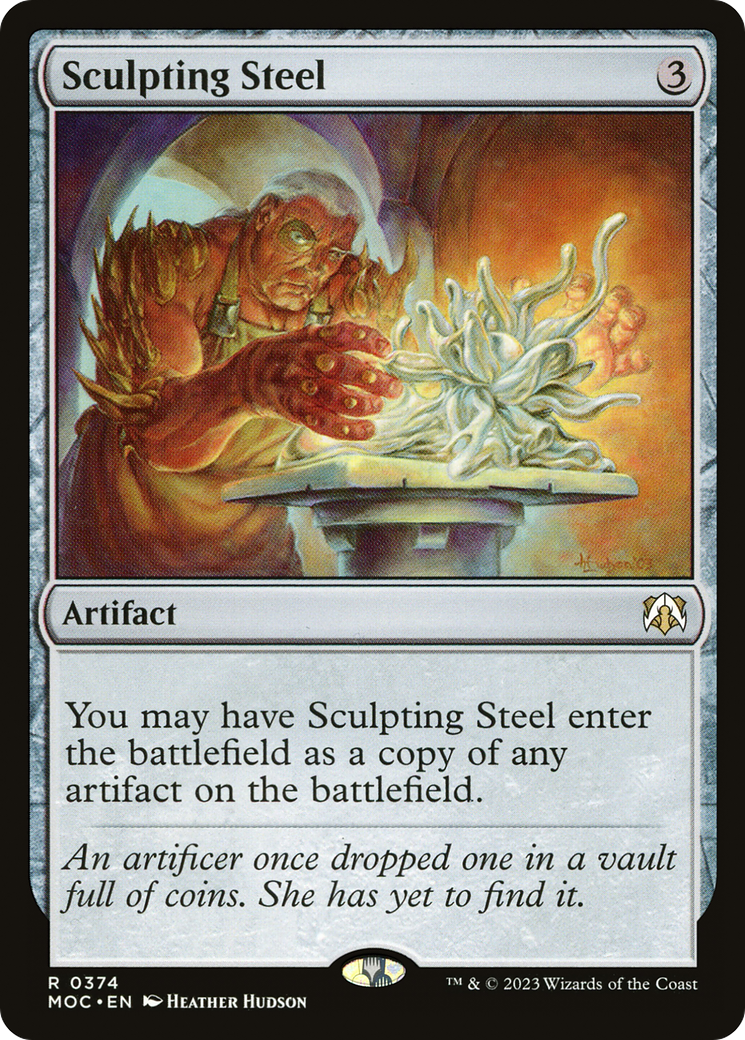 Sculpting Steel (MOC-374) - March of the Machine Commander - Premium MTG Single from Wizards of the Coast - Just $0.32! Shop now at Game Crave Tournament Store