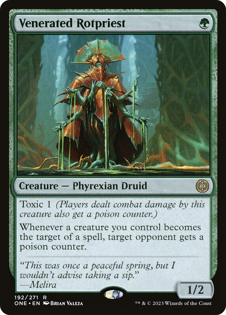 Venerated Rotpriest (ONE-192) - Phyrexia: All Will Be One - Premium MTG Single from Wizards of the Coast - Just $1.62! Shop now at Game Crave Tournament Store